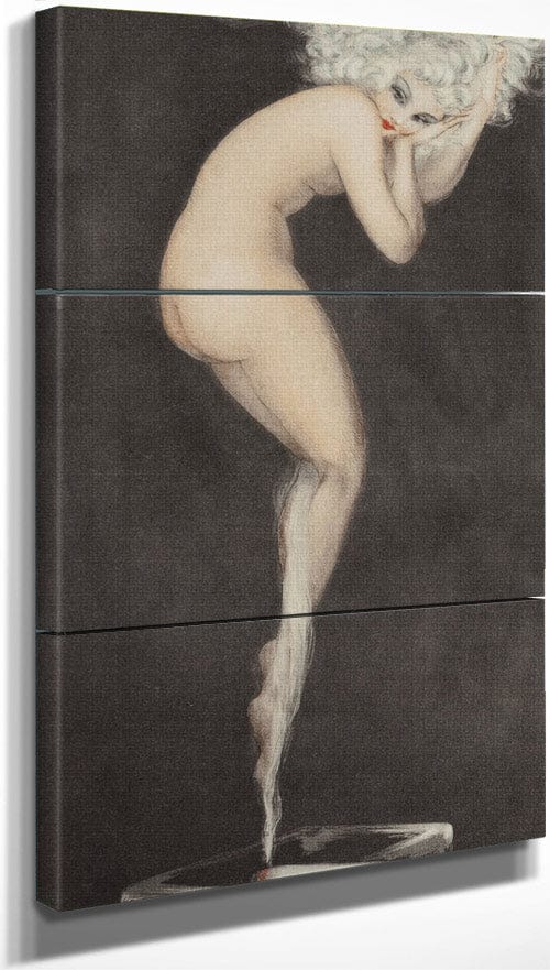 18" x 36" / Split Canvas Illusion 1940 By Louis Icart Fine Art Print