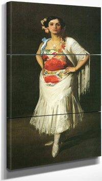 18" x 36" / Split Canvas La Reina Mora 1906 By Robert Henri Fine Art Print