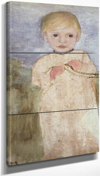 18" x 36" / Split Canvas Mieke Vogeler With Pearl Necklace By Paula Modersohn Becker Fine Art Print