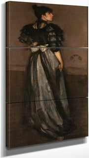 18" x 36" / Split Canvas Mother Of Pearl And Silver The Andalusian By James McNeill Whistler Fine Art Print