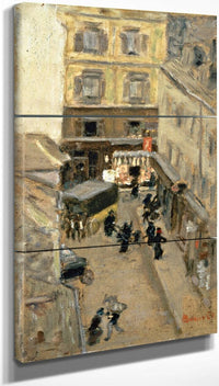 18" x 36" / Split Canvas Narrow Street In Paris By Pierre Bonnard Fine Art Print