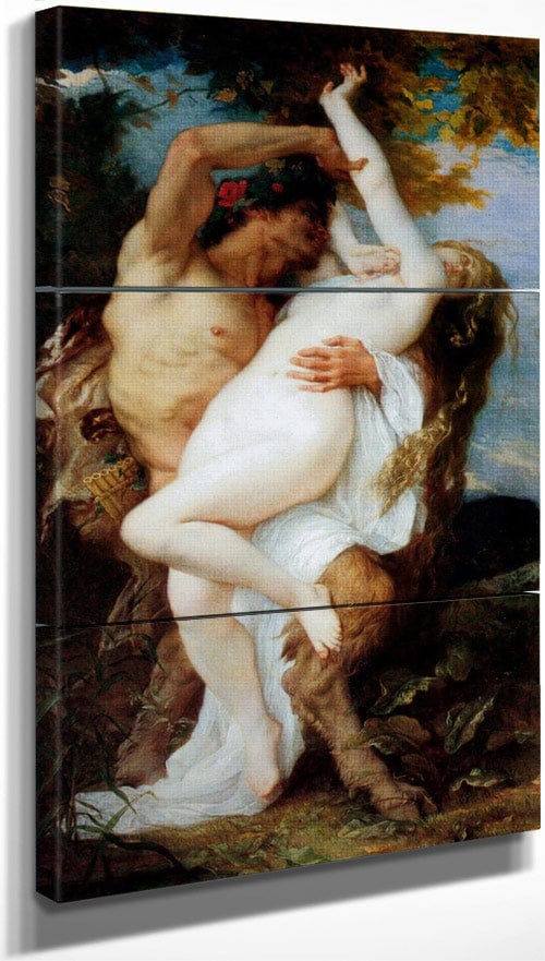 18" x 36" / Split Canvas Nymph And Satyr 1860 1 By Alexandre Cabanel Fine Art Print