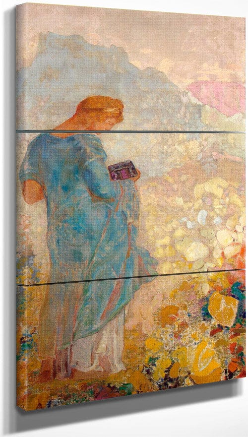 18" x 36" / Split Canvas Pandora By Odilon Redon Fine Art Print