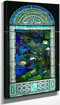 18" x 36" / Split Canvas Peacocks And Peonies I By John La Farge Fine Art Print