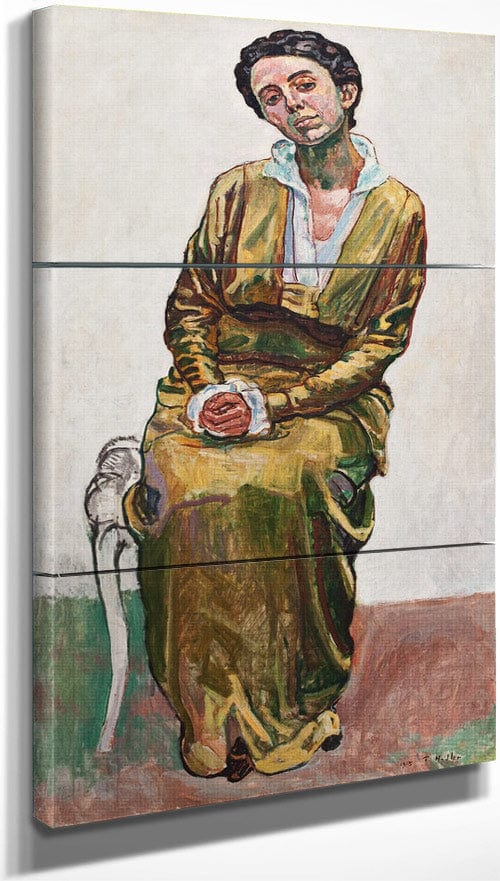 18" x 36" / Split Canvas Portrait Of Emma 1915 Art Nouveau By Ferdinand Hodler Fine Art Print