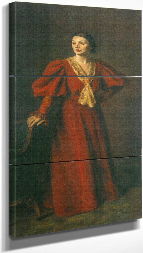 18" x 36" / Split Canvas Portrait Of Katharine Cornell As Candida 1925 1926 By Eugene Speicher Fine Art Print