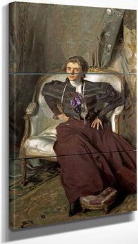18" x 36" / Split Canvas Portrait Of Miss Alice Brisbane Thursby By John Singer Sargent Fine Art Print