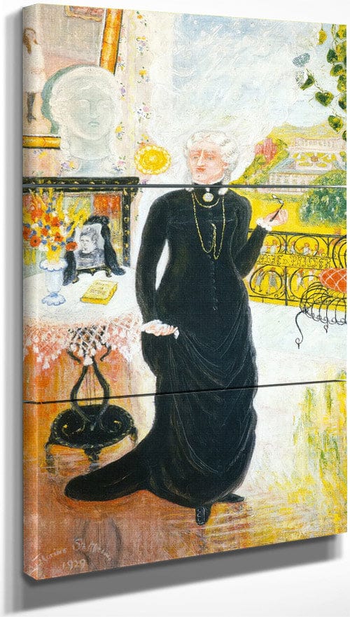 18" x 36" / Split Canvas Portrait Of My Teacher By Florine Stettheimer Fine Art Print