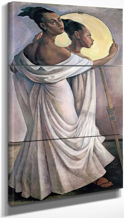 18" x 36" / Split Canvas Portrait Of Ruth Rivera By Diego Rivera Fine Art Print