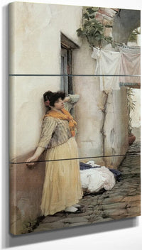 18" x 36" / Split Canvas Resting By John Waterhouse Fine Art Print