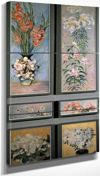 18" x 36" / Split Canvas Set Of Door Panels By Monet Claude Fine Art Print