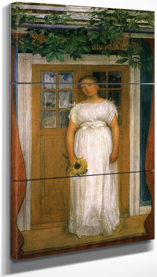 18" x 36" / Split Canvas Seventeen Years By Carl Larsson Fine Art Print