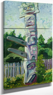 18" x 36" / Split Canvas Skidegate 1912 By Ii By Emily Carr Fine Art Print