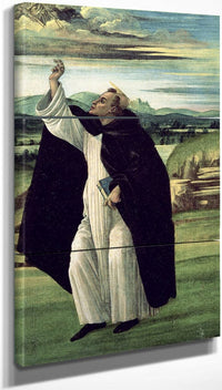 18" x 36" / Split Canvas St. Dominic By Sandro Botticelli Fine Art Print