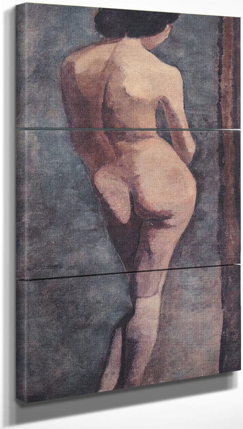 18" x 36" / Split Canvas Standing Female Nude, Back View By Paula Modersohn Becker Fine Art Print