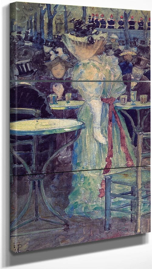 18" x 36" / Split Canvas The Band Concert Luxembourg Gardens 1893 By Maurice Prendergast Fine Art Print