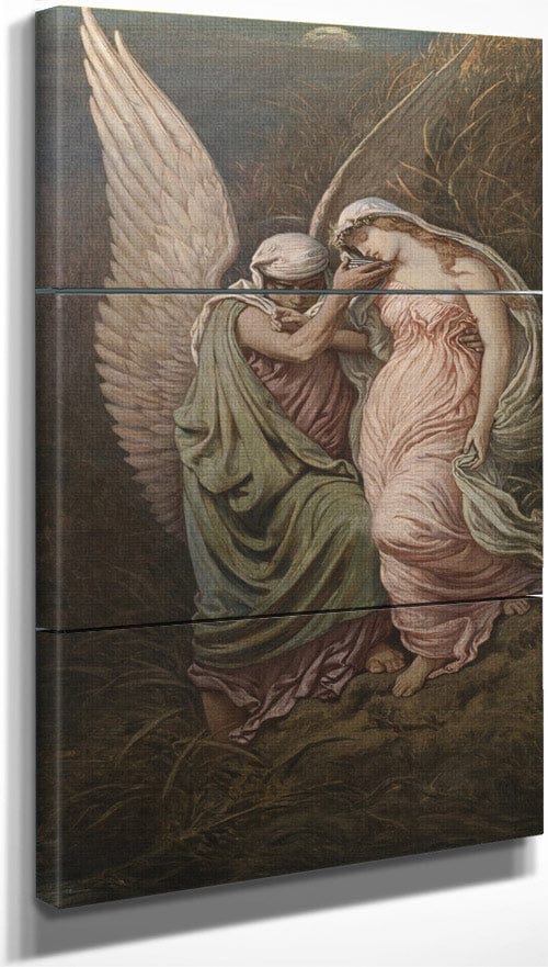 18" x 36" / Split Canvas The Cup Of Death By Elihu Vedder Fine Art Print