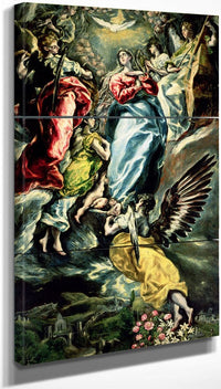 18" x 36" / Split Canvas The Immaculate Conception By El Greco Fine Art Print