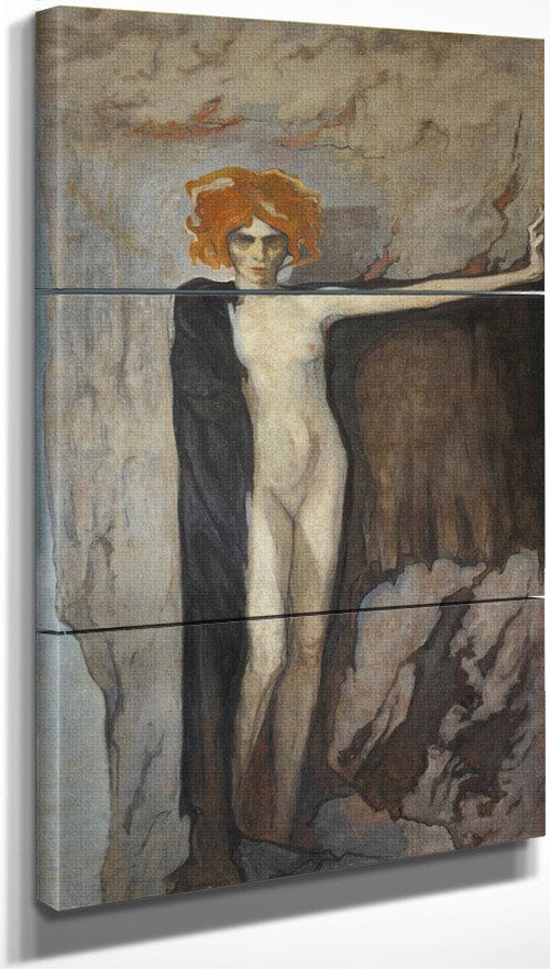 18" x 36" / Split Canvas The Marchesa Casati 1920 By Romaine Brooks Fine Art Print