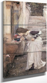 18" x 36" / Split Canvas The Shrine By John Waterhouse Fine Art Print