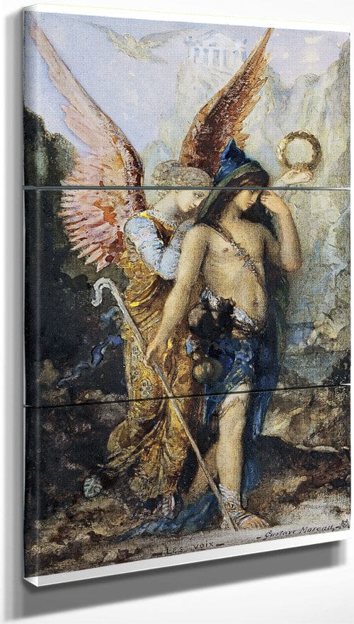 18" x 36" / Split Canvas The Voices 1867 By Gustave Moreau Fine Art Print