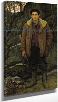 18" x 36" / Split Canvas The Woodsman William Compton Circa 1913 By Francis Luis Mora Fine Art Print