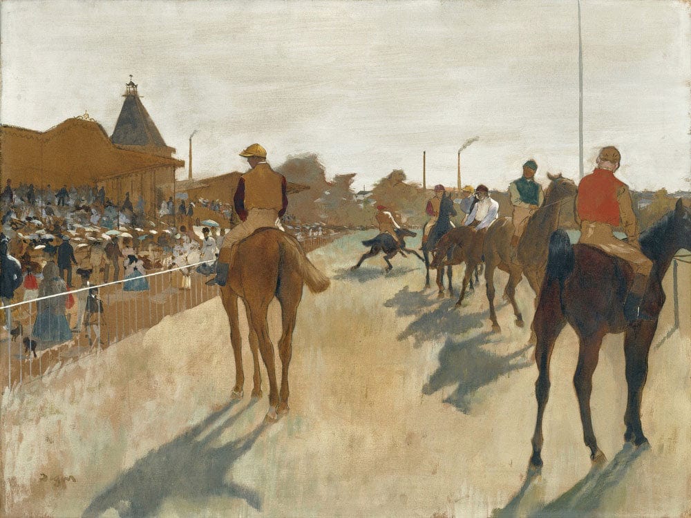 Race Horses Before The Stands, Ca. 1866 68 By Edgar Degas Fine Art Print 2