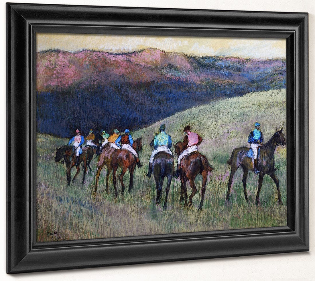 Racehorses In A Landscape By Edgar Degas Fine Art Print 2