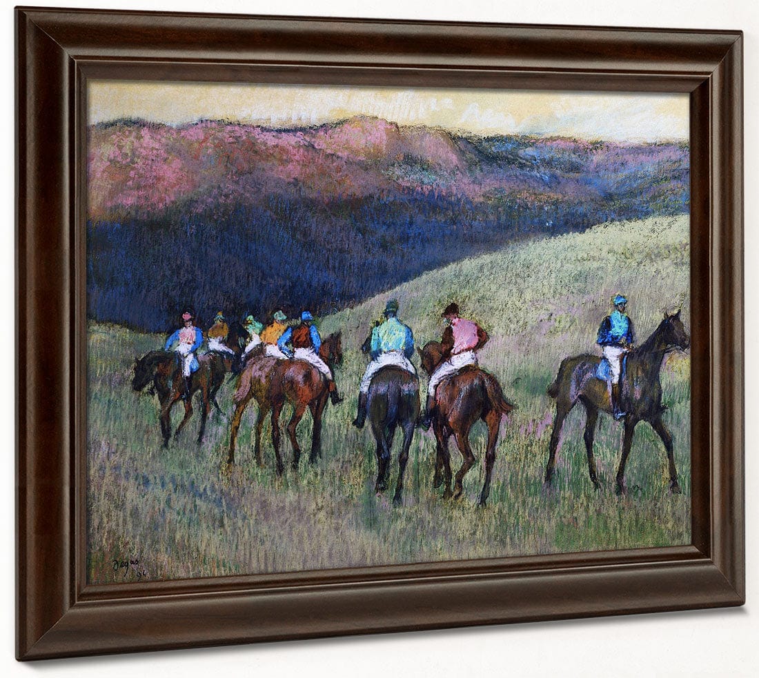 Racehorses In A Landscape By Edgar Degas Fine Art Print 2
