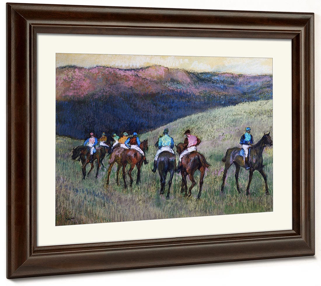 Racehorses In A Landscape By Edgar Degas Fine Art Print 2