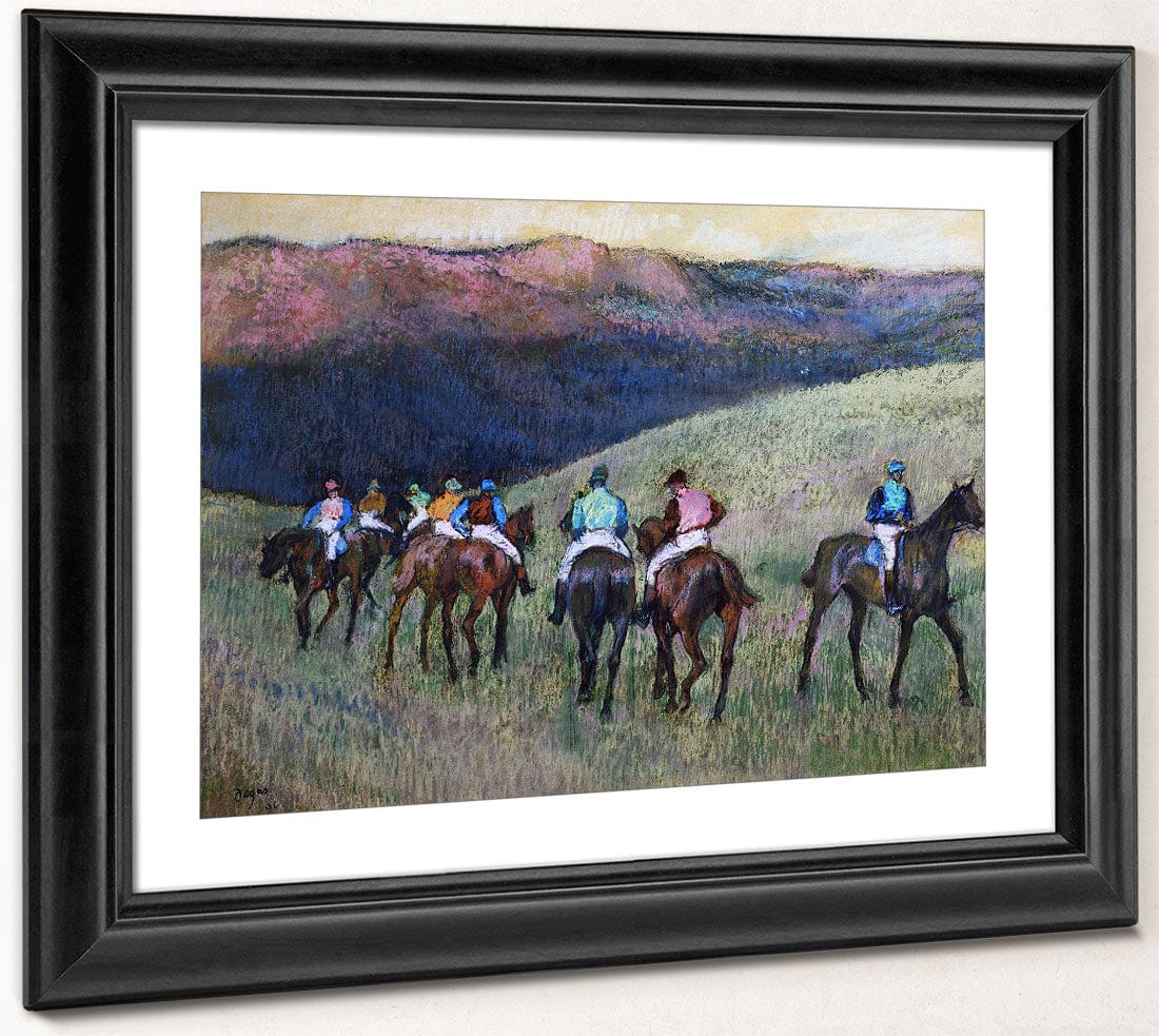 Racehorses In A Landscape By Edgar Degas Fine Art Print 2