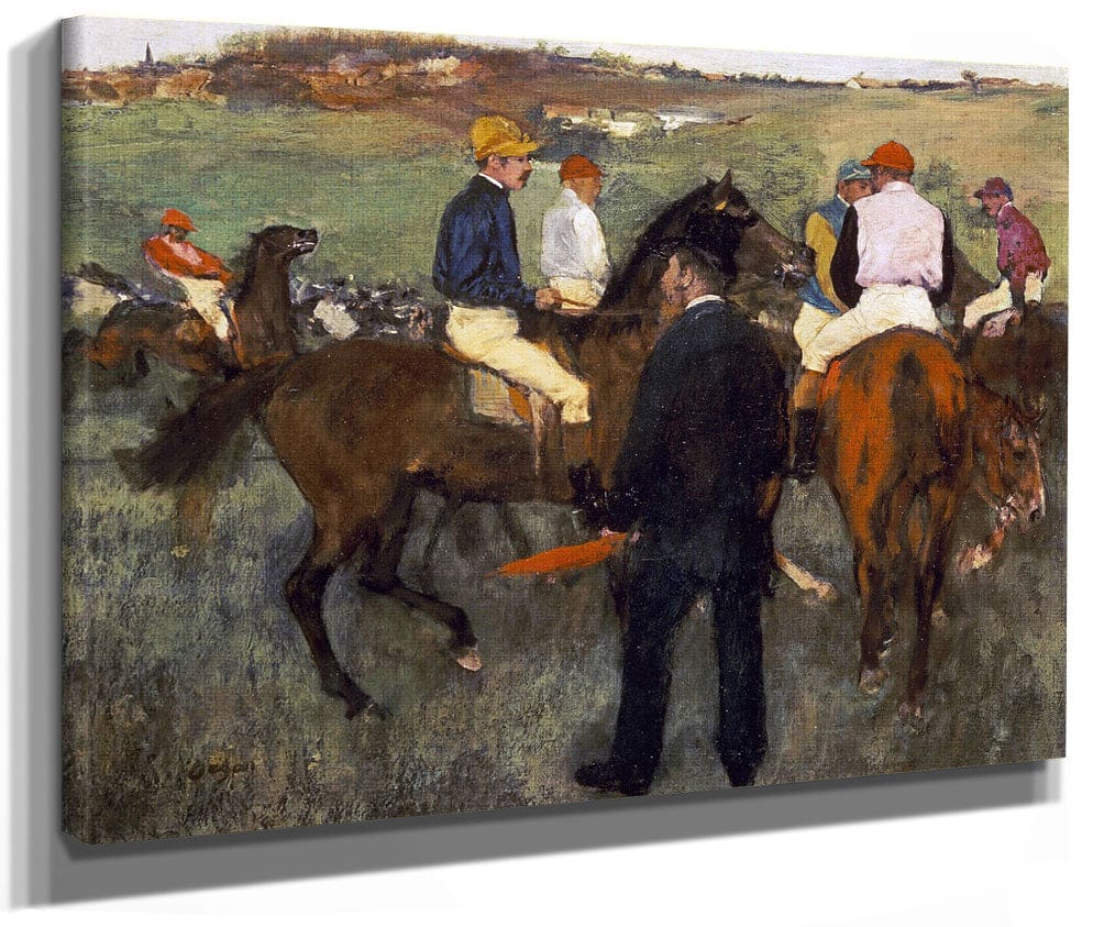 Racehorses (Leaving The Weighing) By Edgar Degas Fine Art Print 2