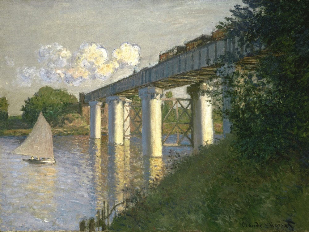 Railroad Bridge, Argenteuil By Claude Monet Fine Art Print 2