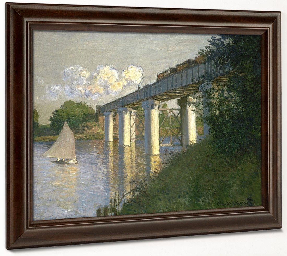 Railroad Bridge, Argenteuil By Claude Monet Fine Art Print 2
