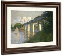 Railroad Bridge, Argenteuil By Claude Monet Fine Art Print 2