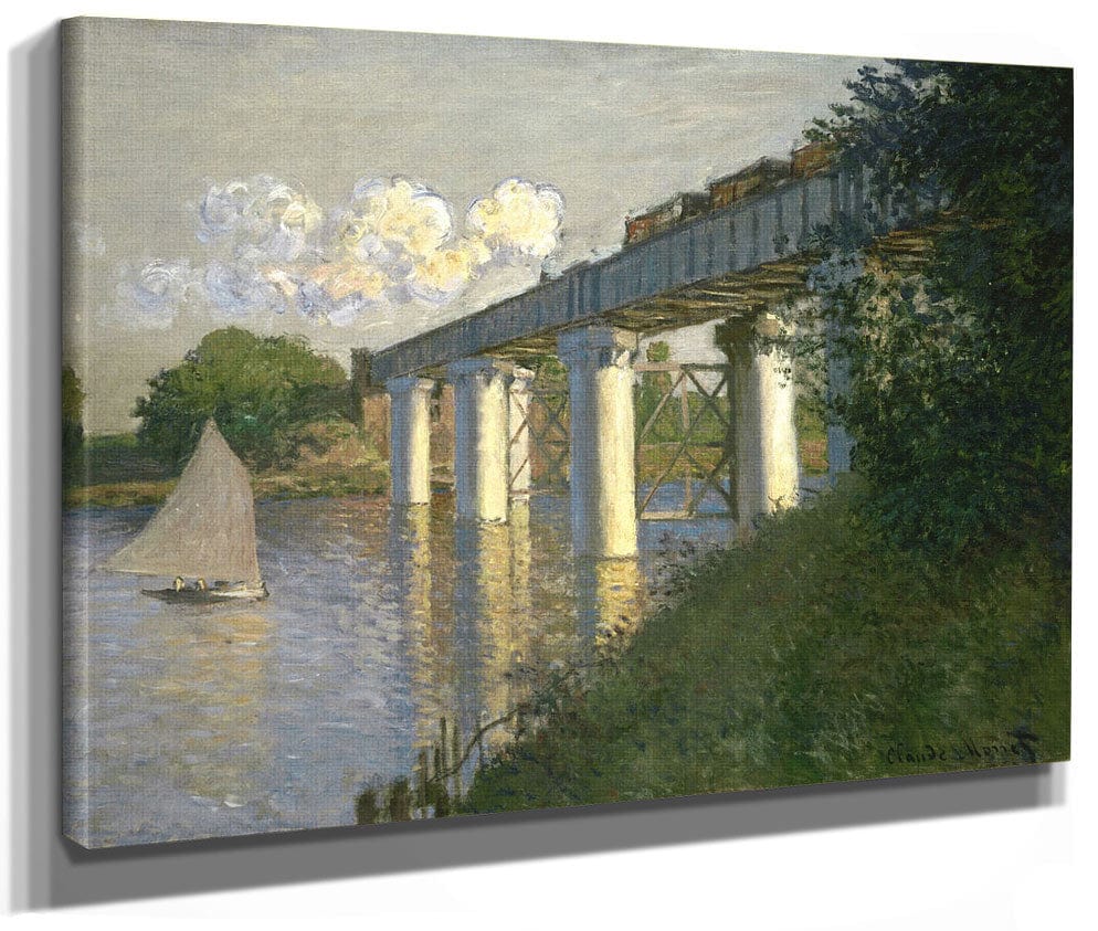 Railroad Bridge, Argenteuil By Claude Monet Fine Art Print 2