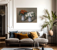 Red And White Flowers By Charles Emile Jacque Fine Art Print 2