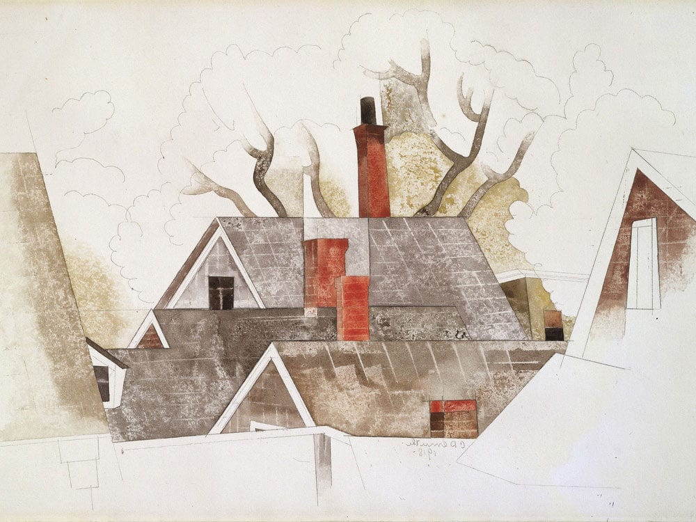 Red Chimneys By Charles Demuth Fine Art Print 2