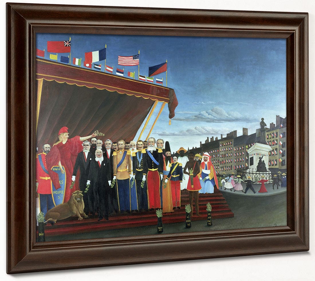 Representatives Of The Forces Greeting The Republic As A Sign Of Peace By Henri Julien Felix Rousseau Fine Art Print 2