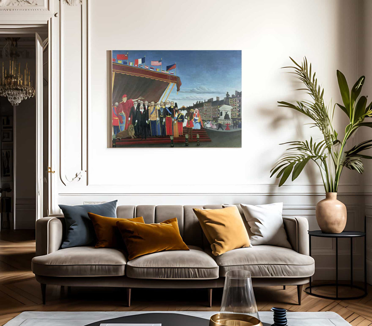 Representatives Of The Forces Greeting The Republic As A Sign Of Peace By Henri Julien Felix Rousseau Fine Art Print 2