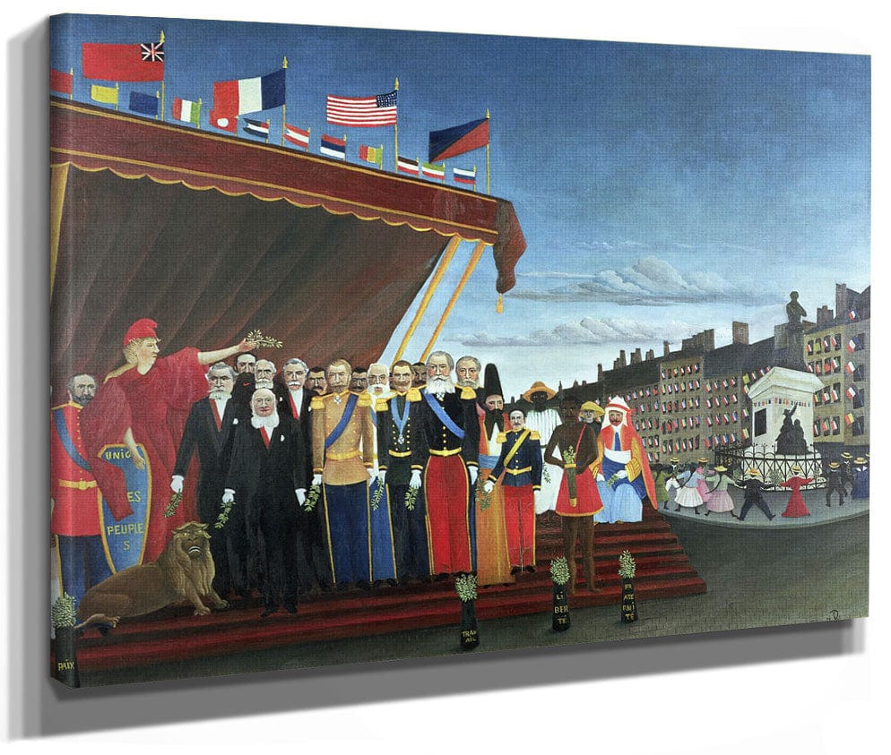 Representatives Of The Forces Greeting The Republic As A Sign Of Peace By Henri Julien Felix Rousseau Fine Art Print 2