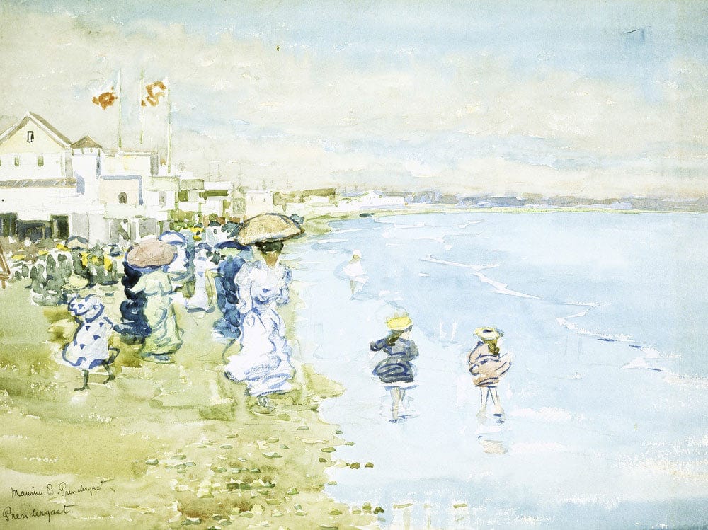 Revere Beach, Boston By Maurice Brazil Prendergast Fine Art Print 2