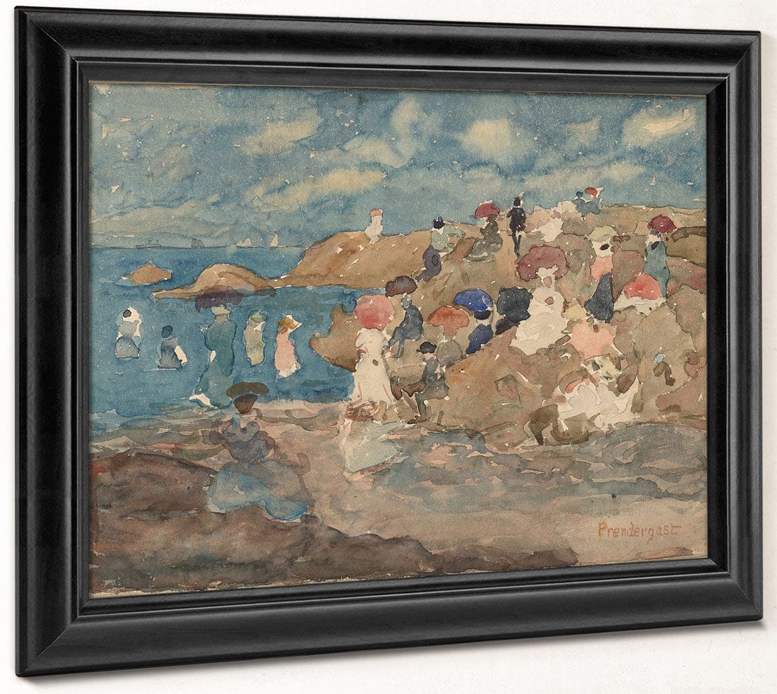 Revere Beach By Maurice Brazil Prendergast Fine Art Print 2