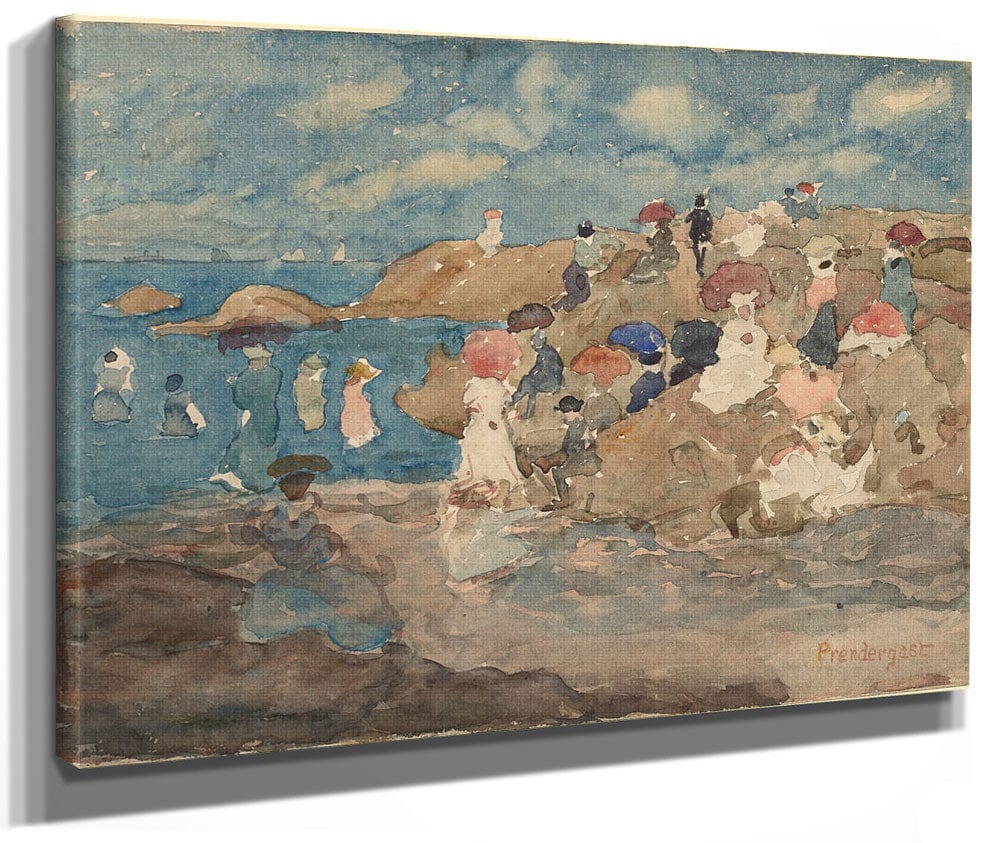 Revere Beach By Maurice Brazil Prendergast Fine Art Print 2