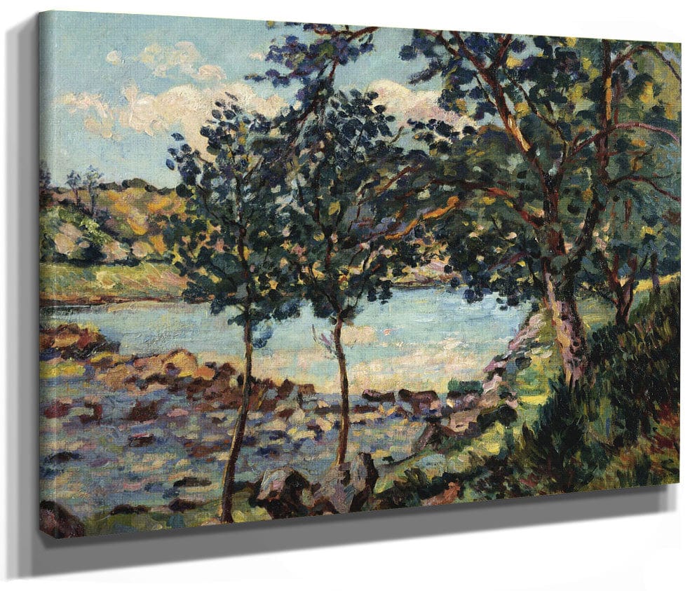 River Landscape By Armand Guillaumin Fine Art Print 2