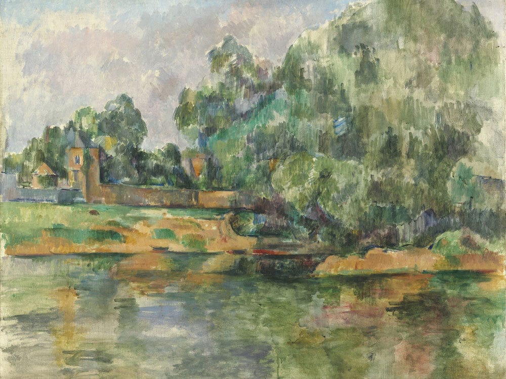 Riverbank By Paul Cezanne Fine Art Print 2