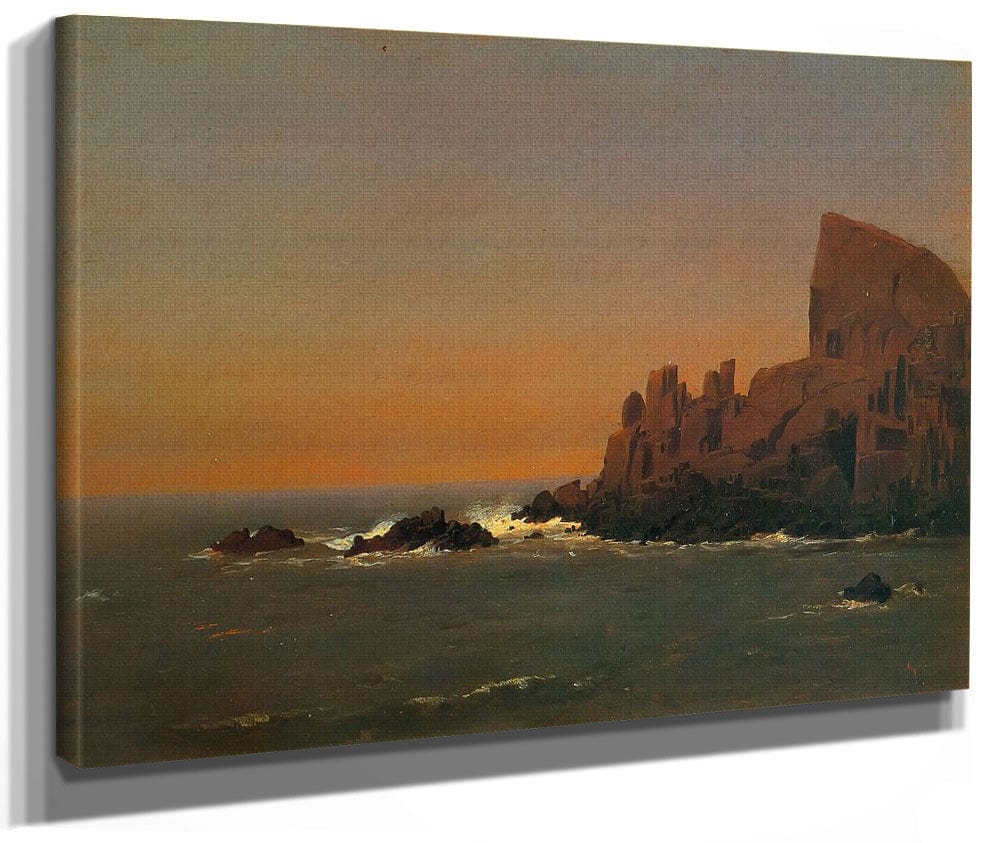 Rocks By Off By Grand By Manan By Frederic By Edwin By Church Fine Art Print 2