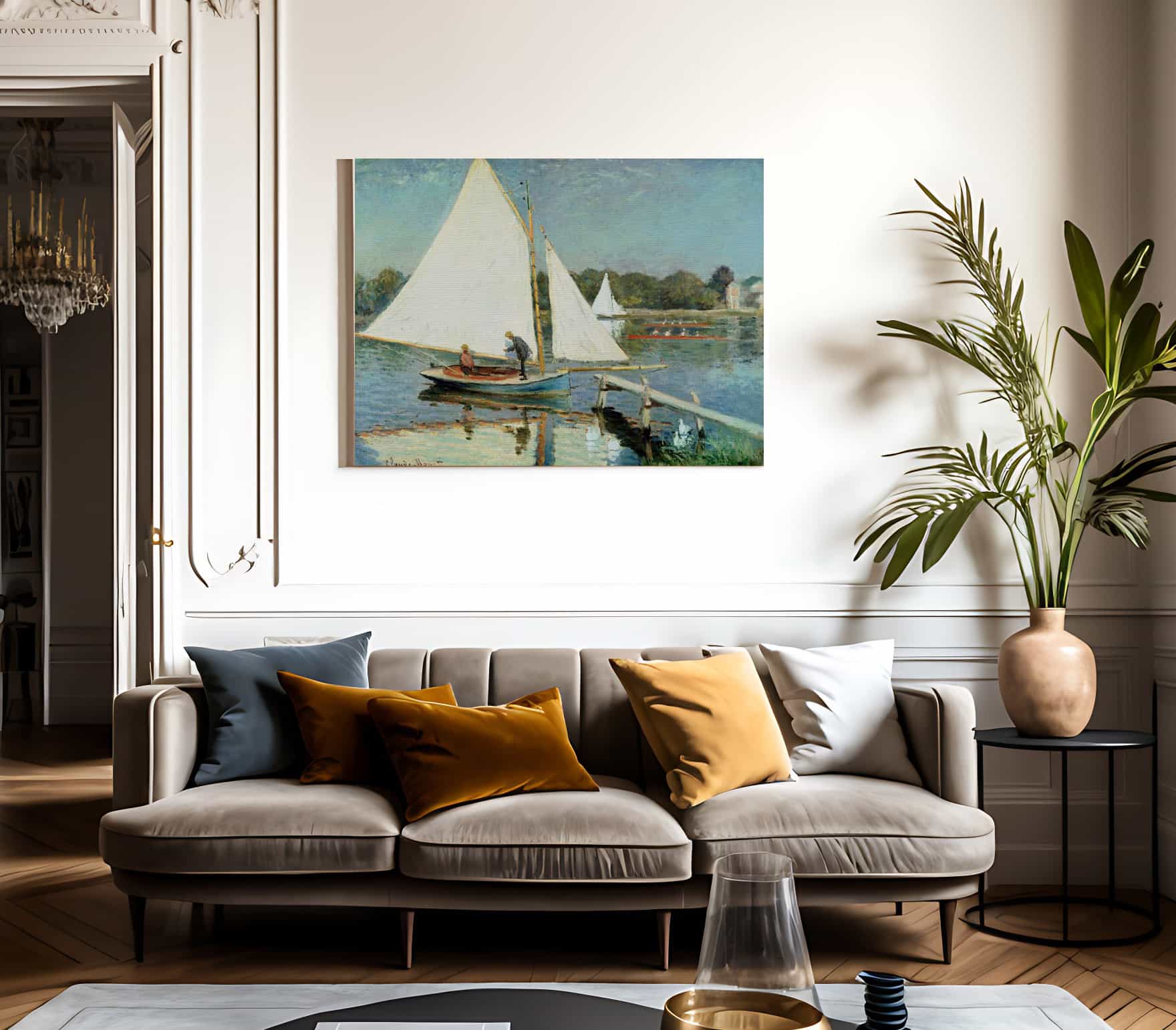 Sailing At Argenteuil By Claude Monet Fine Art Print 2