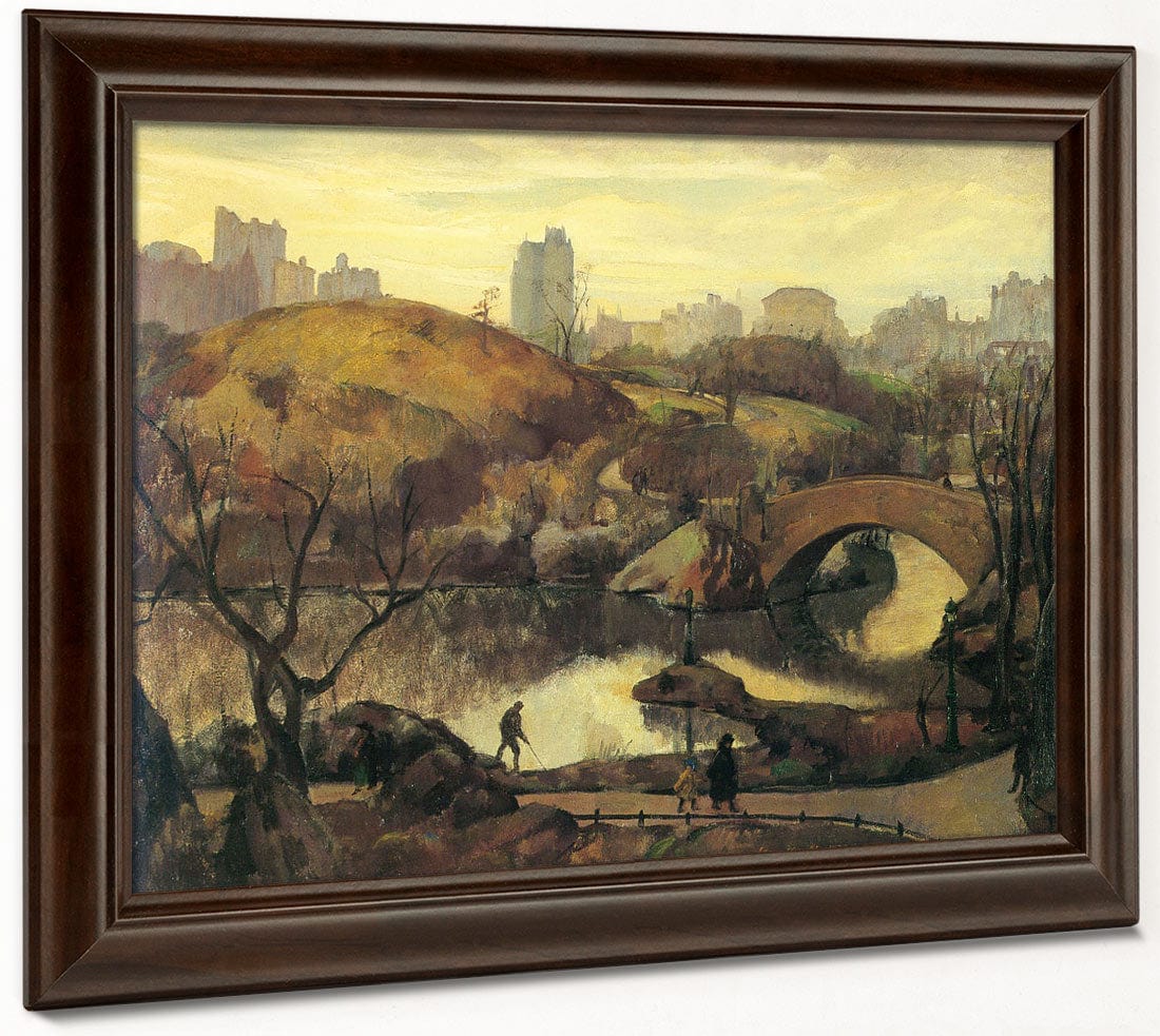 Scene In Central Park 1922 By Leon Kroll Fine Art Print 2