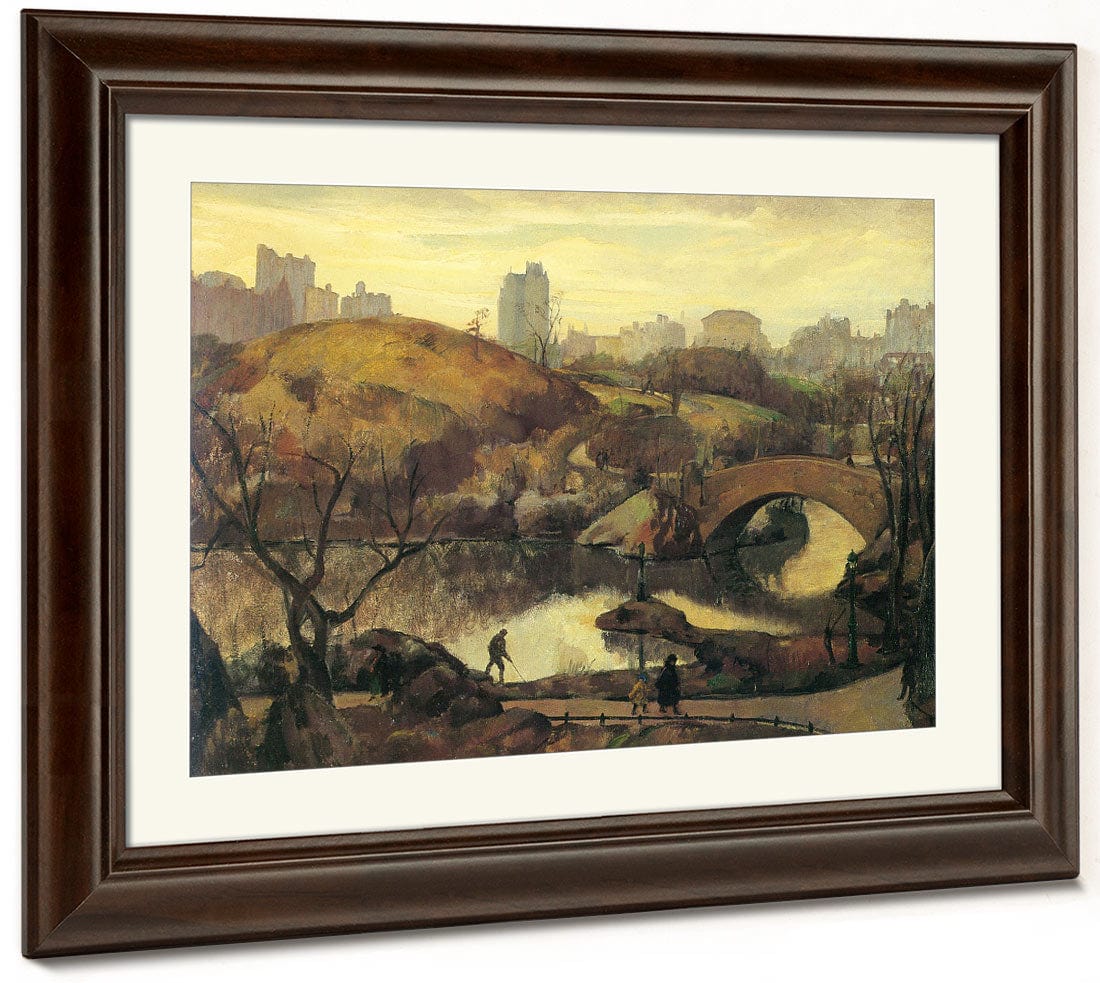 Scene In Central Park 1922 By Leon Kroll Fine Art Print 2